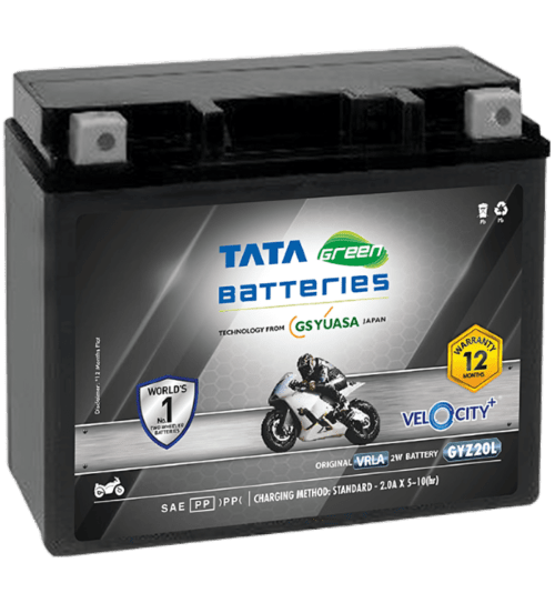 Velocity Plus GYZ20L VRLA Bike Battery